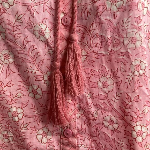 Elegant Pink Floral Women's Blouse - Picture 10 of 13